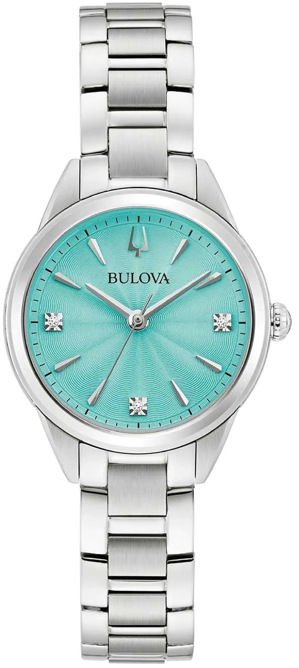 Bulova Damklocka 96P253 Sutton Blå/Stål Ø28 mm - Bulova