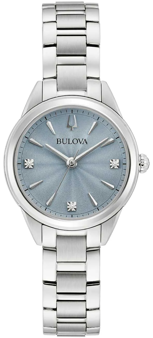 Bulova Damklocka 96P255 Sutton Blå/Stål Ø28 mm - Bulova