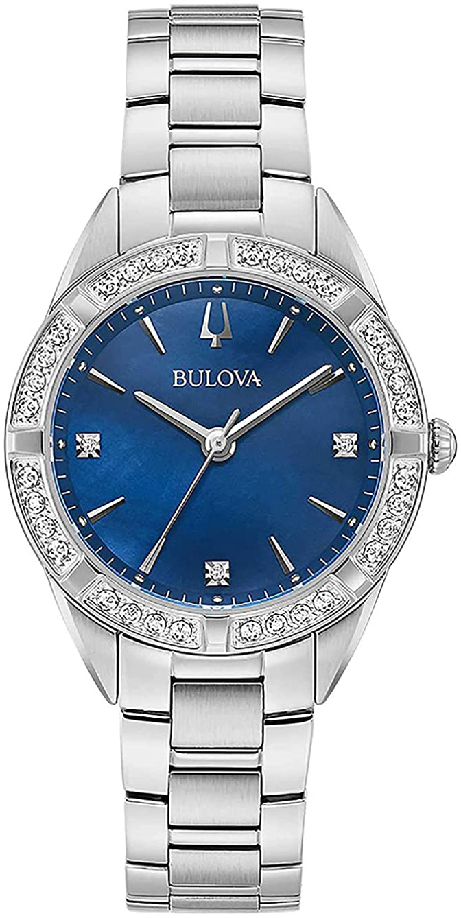 Bulova Damklocka 96R243 Classic Blå/Stål Ø32 mm - Bulova