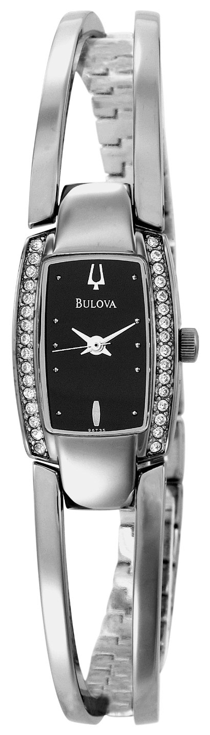 Bulova Crystal Damklocka 96T35 Svart/Stål - Bulova