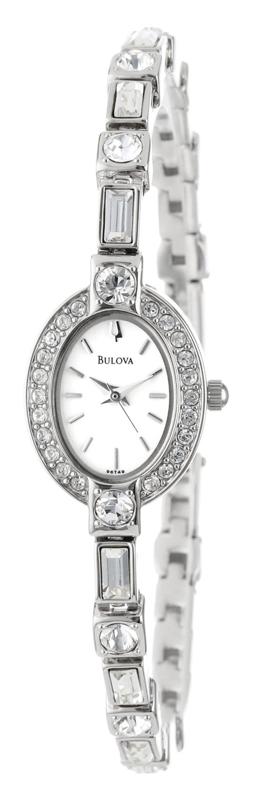 Bulova Crystal Damklocka 96T49 Vit/Stål Ø17 mm - Bulova