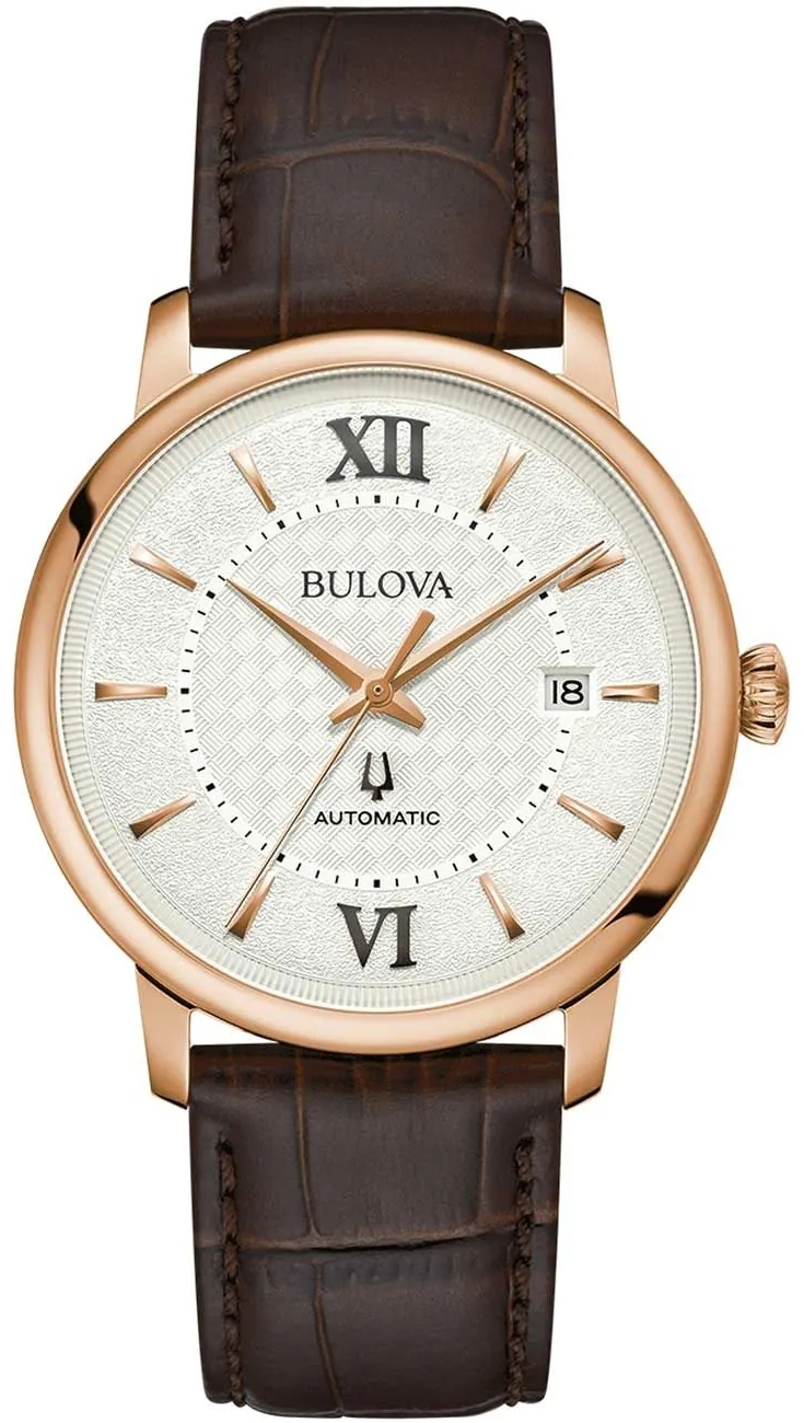Bulova Herrklocka 97B225 Hudson Silverfärgad/Läder Ø39 mm - Bulova