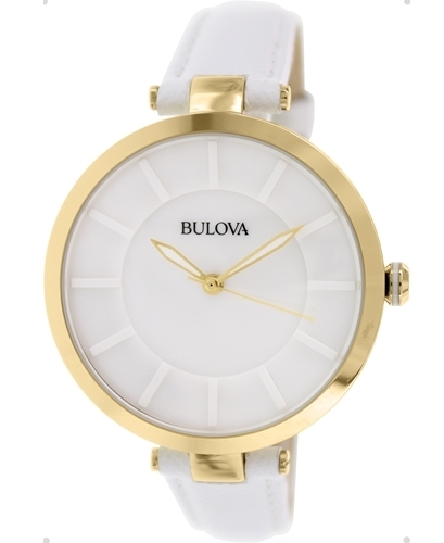 Bulova Dress Damklocka 97L140 Vit/Läder Ø38 mm - Bulova