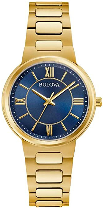 Bulova Damklocka 97L165 Dress Blå/Gulguldtonat stål Ø32 mm