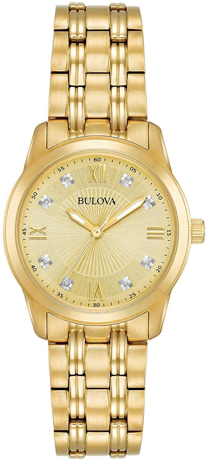 Bulova Damklocka 97P119 Diamond Guld/Gulguldtonat stål Ø30 mm
