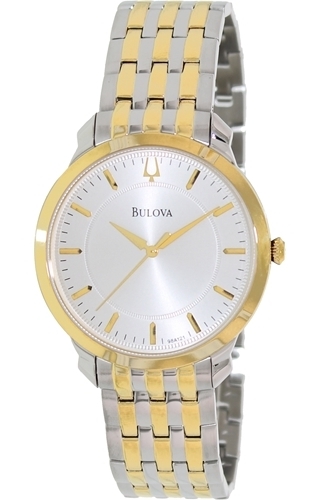 Bulova Dress Herrklocka 98A121 Silverfärgad/Gulguldtonat stål Ø41 mm - Bulova