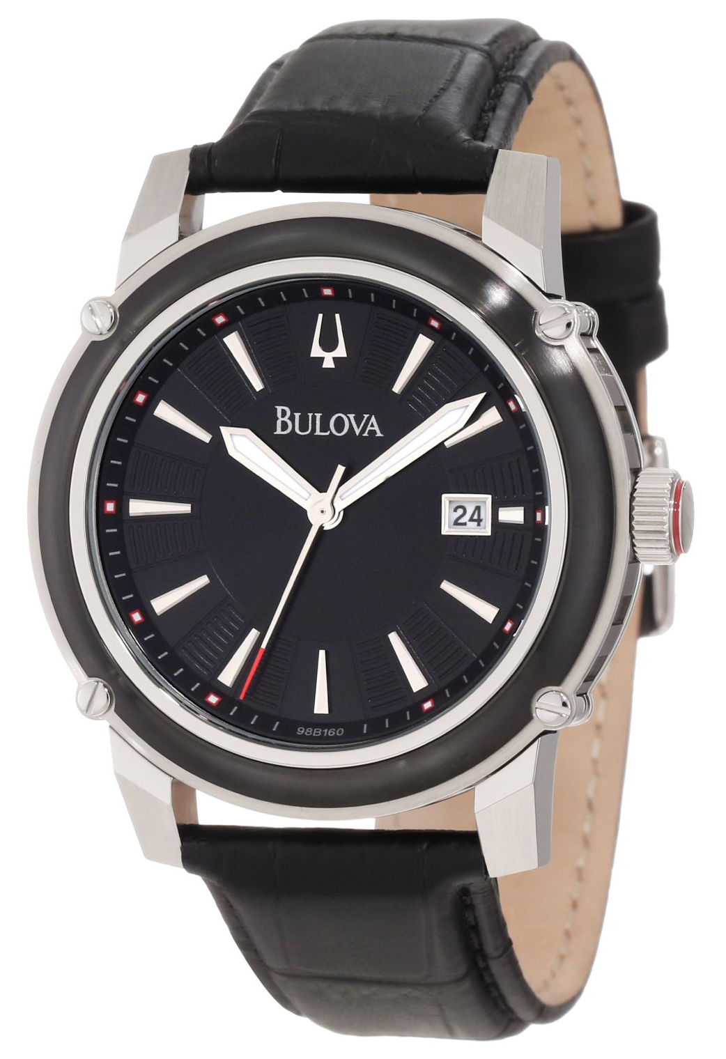 Bulova Dress Herrklocka 98B160 Svart/Läder Ø44 mm - Bulova