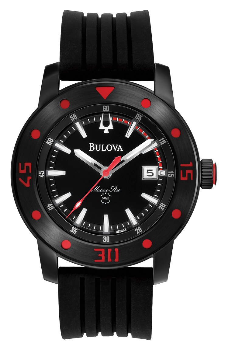 Bulova Sport Herrklocka 98B164 Svart/Gummi Ø44 mm - Bulova