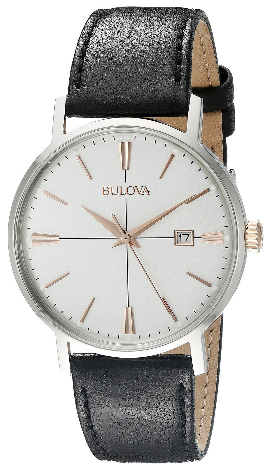 Bulova Herrklocka 98B254 Dress Vit/Läder Ø39 mm - Bulova