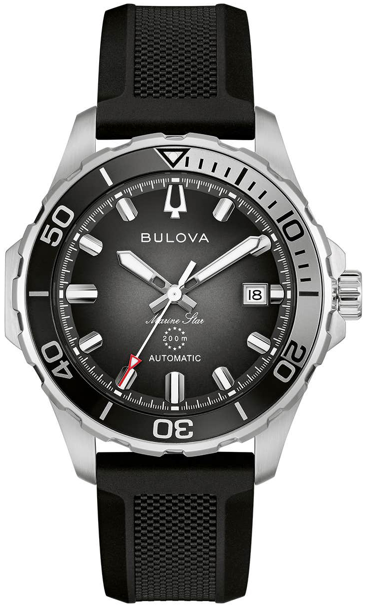 Bulova Herrklocka 98B465 Marine Star Svart/Gummi &Oslash;41 mm