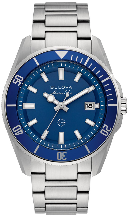 Bulova Herrklocka 98B483 Marine Star Bl&aring;/St&aring;l &Oslash;43 mm
