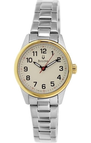 Bulova Damklocka 98L163 Beige/Stål Ø28 mm