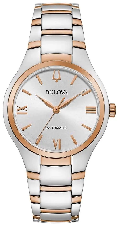 Bulova Damklocka 98L313 Sutton Silverfärgad/Roséguldstonat stål - Bulova