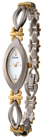 Bulova Bracelet Damklocka 98V03 Vit/Gulguldtonat stål - Bulova