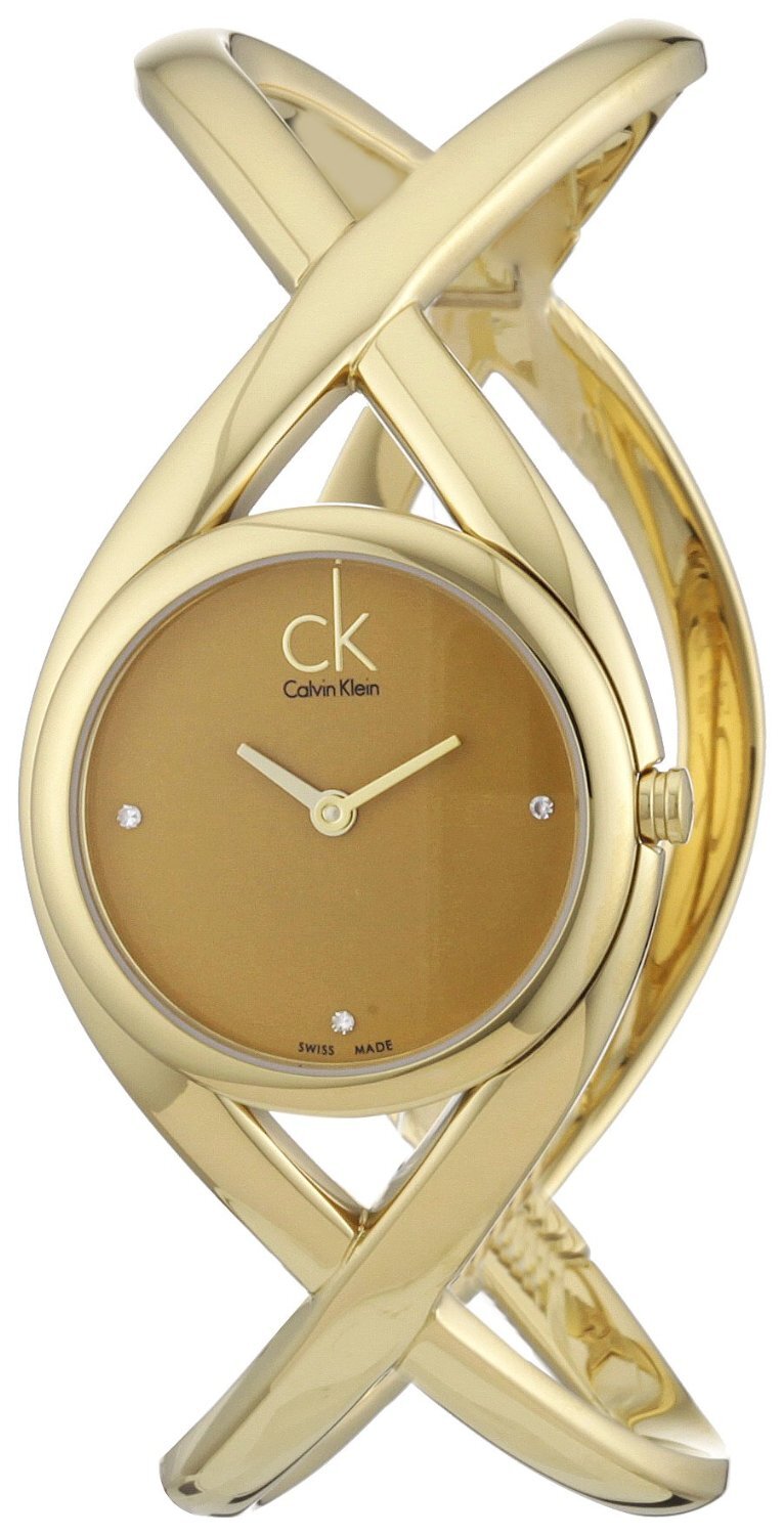 Calvin Klein Classic Damklocka K2L23513 Champagnefärgad/Gulguldtonat - Calvin Klein