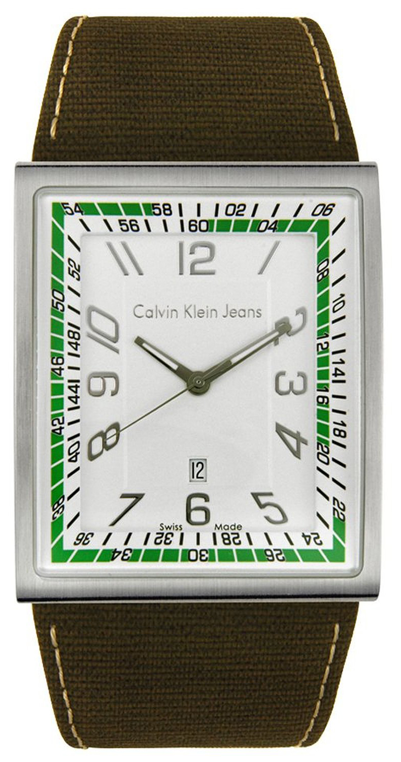 Calvin Klein Dress Herrklocka K4211138 Vit/Textil - Calvin Klein