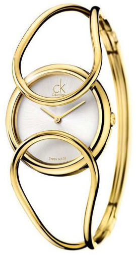 Calvin Klein Inclined Damklocka K4C2S516 Silverfärgad/Gulguldtonat stål