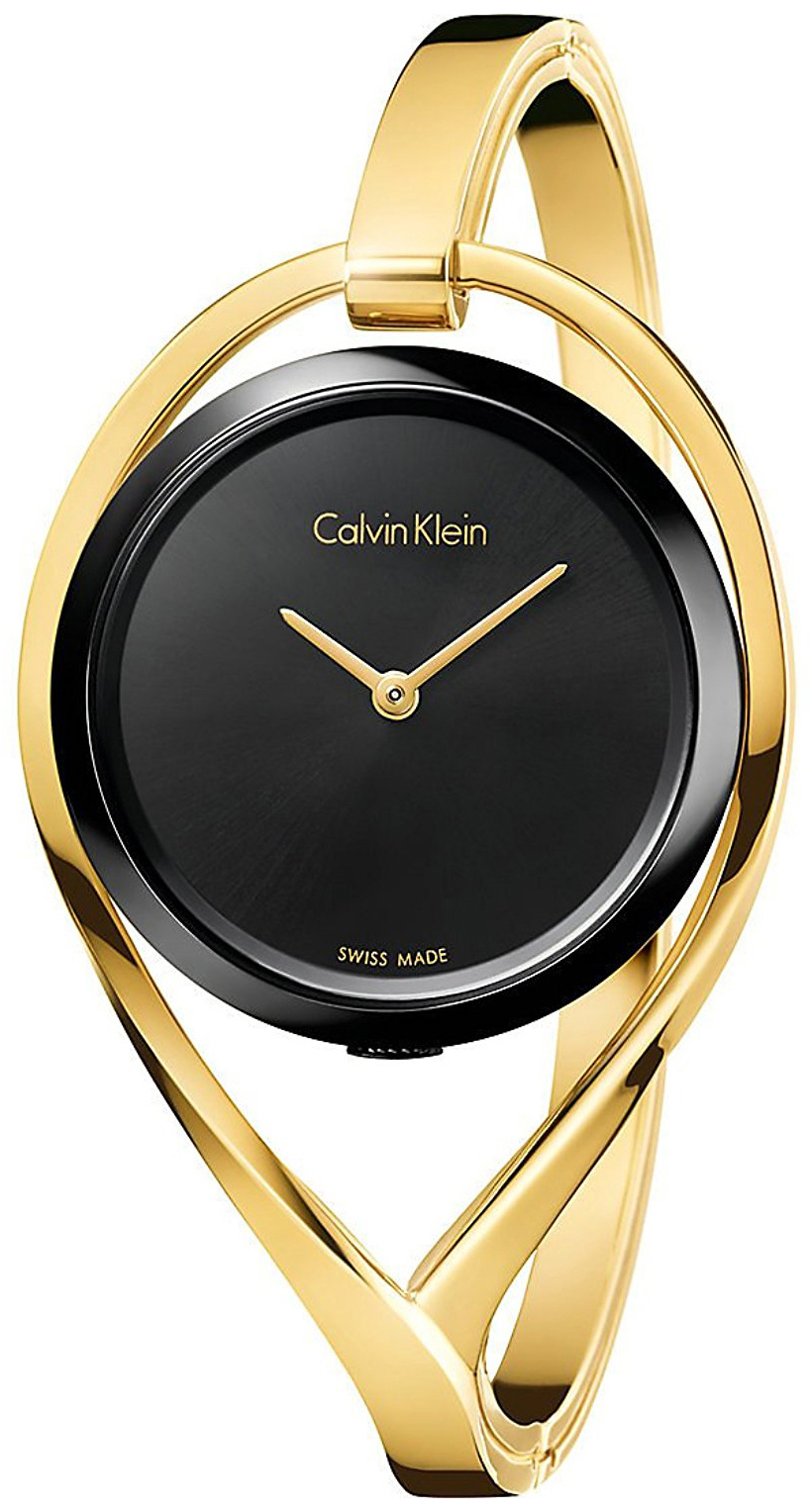 Calvin Klein 99999 Damklocka K6L2S411 Svart/Gulguldtonat stål Ø29 mm