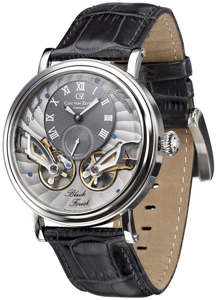 Carl von Zeyten Herrklocka CVZ0017SGYS Forest Grå/Läder Ø46 mm