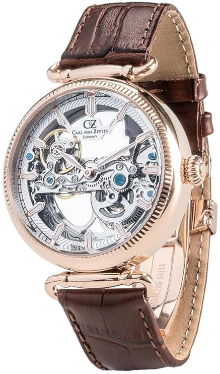 Carl von Zeyten Herrklocka CVZ0031RWHS Elzach Skelettskuren/Läder