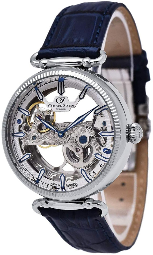 Carl von Zeyten Herrklocka CVZ0031WHS Elzach Skelettskuren/Läder - Carl von Zeyten