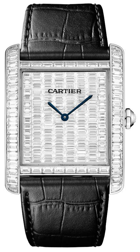 Cartier Tank Mc Herrklocka HPI00623 Diamantinfattad/Läder