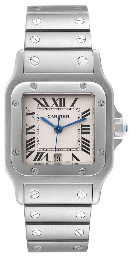 Cartier Herrklocka W20060D6 Santos de Large Vit/Stål 29x29 mm - Cartier