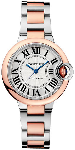 Cartier Damklocka W2BB0032 Ballon Bleu De Silverfärgad/18 karat