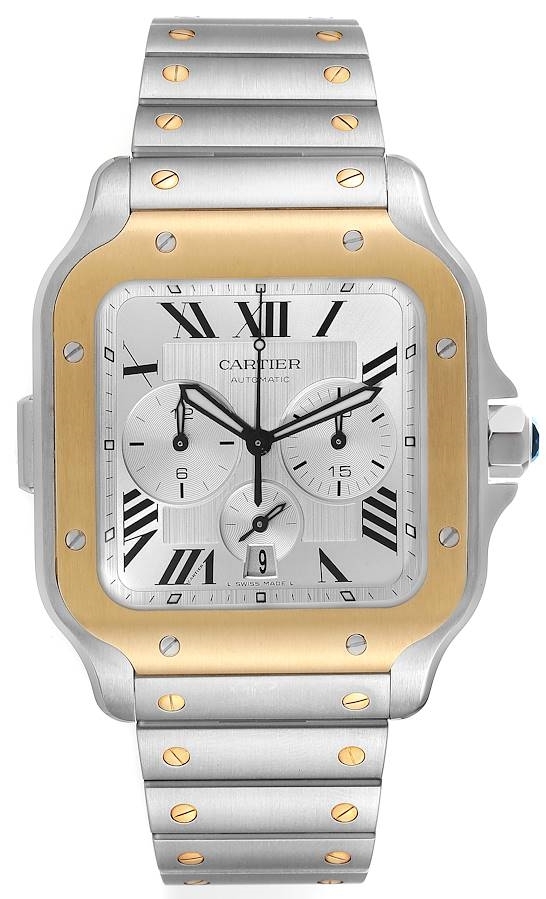 Cartier Herrklocka W2SA0008 Santos De Silverf&auml;rgad/St&aring;l