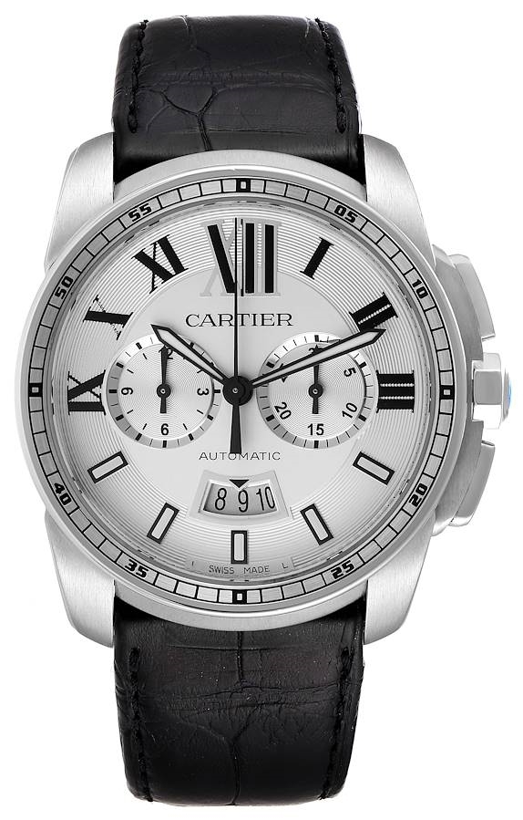 Cartier Calibre de Cartier Herrklocka W7100046 Silverfärgad/Läder Ø42 mm - Cartier