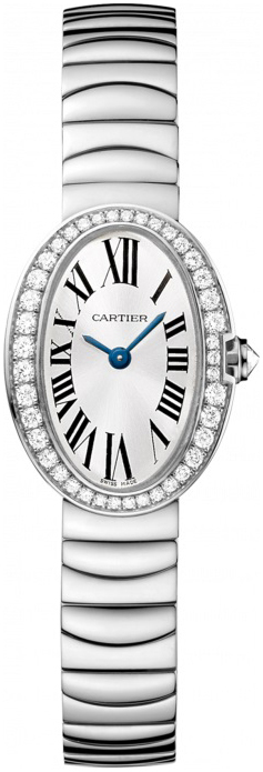 Cartier Baignoire Damklocka WB520025 Silverfärgad/18 karat vitt guld