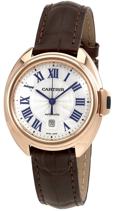 Cartier Cle De Cartier Damklocka WGCL0010 Silverfärgad/Läder Ø31 mm