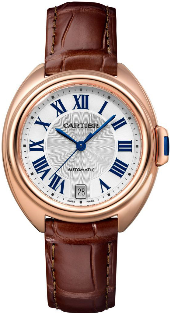 Cartier Cle De Cartier Damklocka WGCL0013 Silverfärgad/Läder Ø35 mm - Cartier