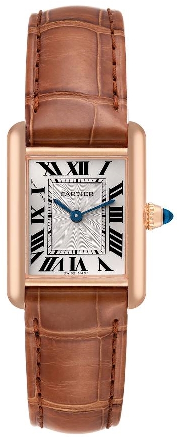 Cartier Damklocka WGTA0010 Tank Louis Silverfärgad/Läder - Cartier