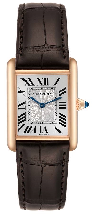 Cartier Damklocka WGTA0011 Tank Louis Silverfärgad/Läder - Cartier
