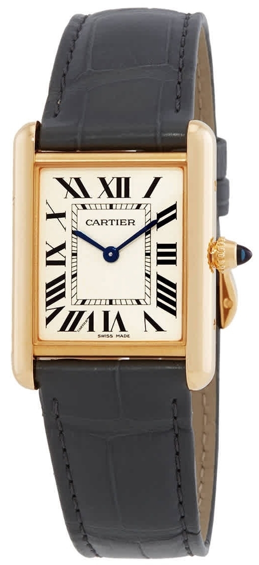 Cartier Damklocka WGTA0067 Tank Louis Vit/Läder - Cartier