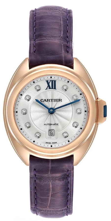Cartier Calibre De Cartier Damklocka WJCL0031 Silverfärgad/Läder Ø31 mm - Cartier