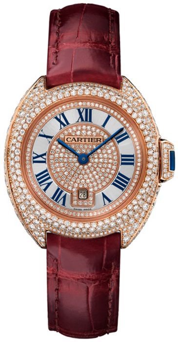 Cartier Cle De Cartier Damklocka WJCL0035 Silverfärgad/Läder Ø31 mm - Cartier