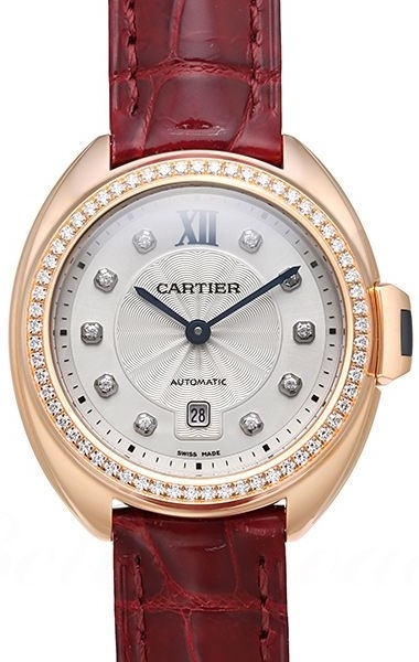 Cartier Cle De Cartier Damklocka WJCL0038 Silverfärgad/Läder Ø31 mm - Cartier