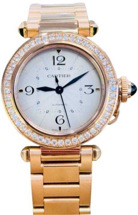 Cartier Damklocka WJPA0013 Pasha De Silverfärgad/18 karat roséguld - Cartier