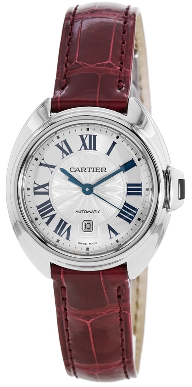 Cartier Cle de Cartier Damklocka WSCL0016 Silverfärgad/Läder Ø31 mm
