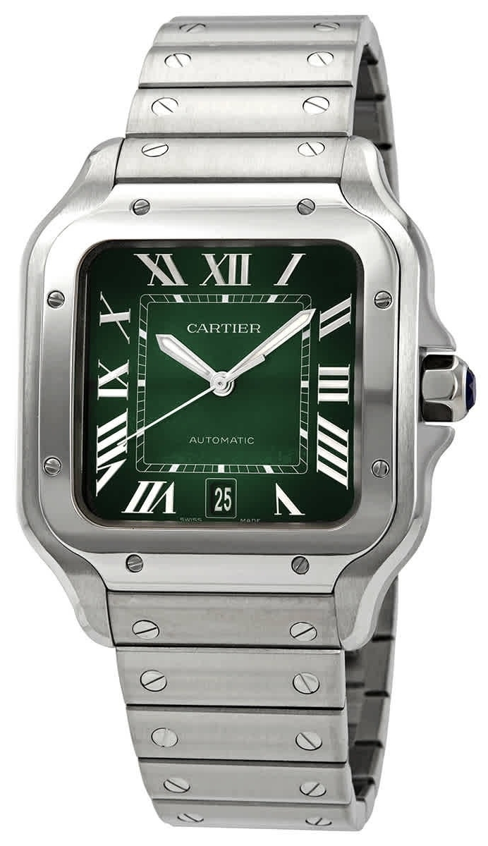 Cartier Damklocka WSSA0062 Santos de Grön/Stål Ø39.8 mm - Cartier