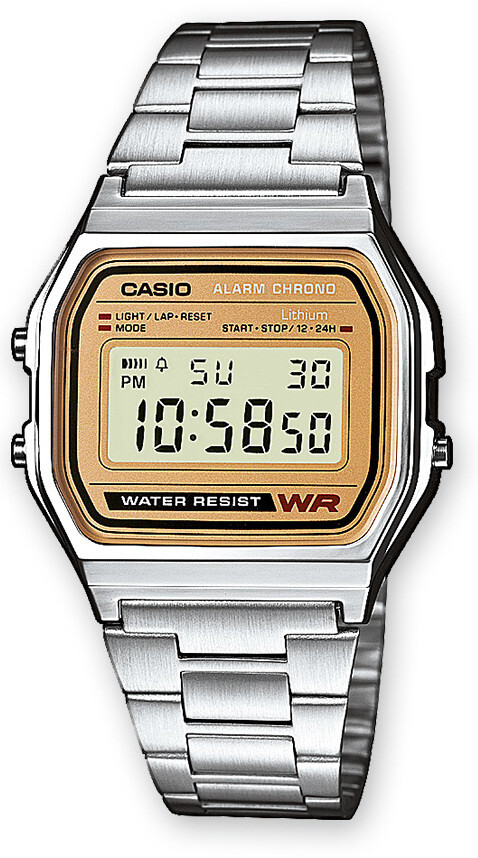 Casio Herrklocka A158WEA-9EF Collection LCD/Stål 36.8x33.2 mm - Casio