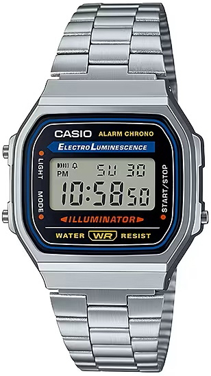 Casio Herrklocka A168WA-1WDF Classic LCD/Stål Ø36 mm - Casio