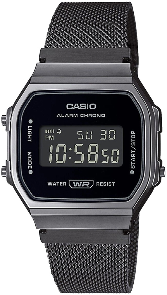 Casio Damklocka A168WEMB-1BEF Vintage LCD/Stål - Casio