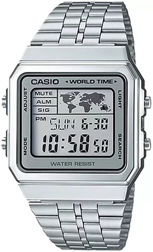 Casio A500WA-7DF Classic LCD/Stål 34x31 mm
