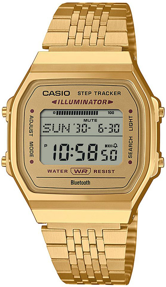 Casio ABL-100WEG-9AEF Vintage LCD/Gulguldtonat stål - Casio