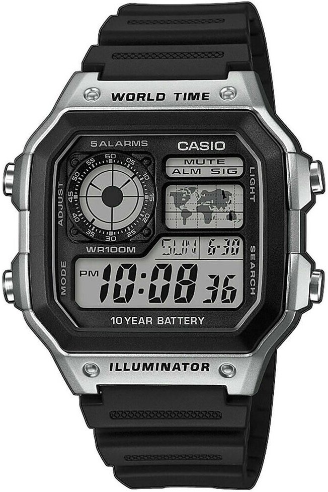 Casio Herrklocka AE-1200WH-1CVEF LCD/Resinplast - Casio