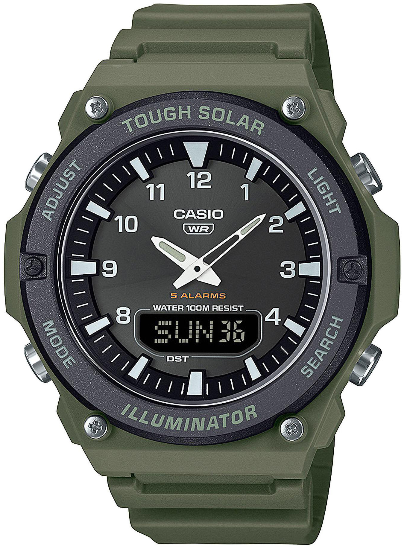 Casio Herrklocka AQ-S820W-3BVEF Timeless Collection Grå/Gummi Ø50 mm