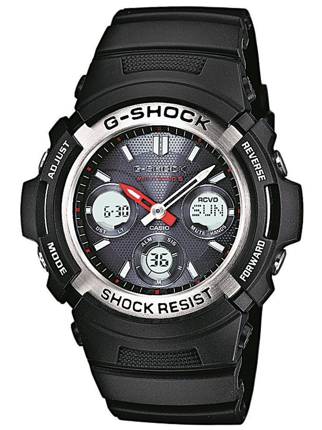 Casio G-Shock Herrklocka AWG-M100-1AER Svart/Resinplast Ø46.4 mm